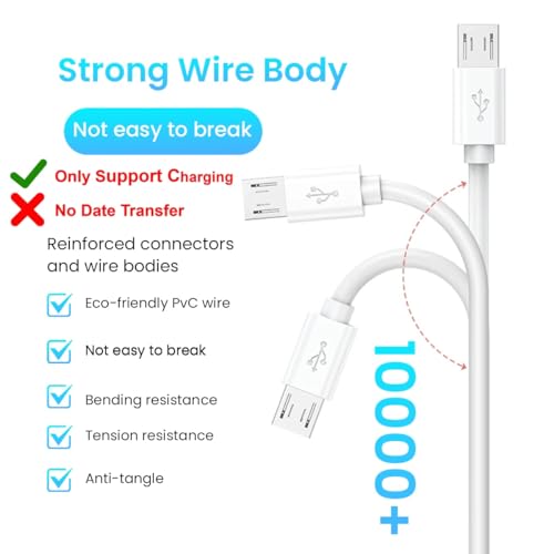 Verilux® 16.4Ft Micro USB Extension Cable A to Charging for Security Camera Compatible with Wyze Cam Pan Xiaomi Home EZVIZ Enabled Devices 3 PCS Verilux® 16.4Ft Micro USB Extension Cable A to Charging for Security Camera Compatible with Wyze Cam Pan Xiaomi Home EZVIZ Enabled Devices 3 PCS